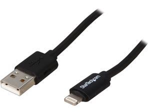 StarTech.com USBCLT30CMB Black Coiled Black Apple 8-pin Lightning Connector to USB Cable for iPhone / iPod / iPad StarTech.com USBCLT30CMB Black Coiled Black Apple 8-pin Lightning Connector to USB Cable for iPhone / iPod / iPad