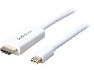 StarTech Model MDP2HDMM2MW 6 ft. Mini DisplayPort to HDMI converter cable - 4K Male to Male StarTech Model MDP2HDMM2MW 6 ft. Mini DisplayPort to HDMI converter cable - 4K Male to Male