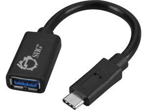 SIIG CB-US0J12-S1 5.9" Black USB 3.1 GEN 1 Type-C to Type-A Adapter Cable SIIG CB-US0J12-S1 5.9" Black USB 3.1 GEN 1 Type-C to Type-A Adapter Cable