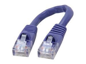 Coboc CY-CAT5E-0.5-PR 0.5ft. (6in.) 24AWG Snagless Cat 5e Purple Color 350MHz UTP Ethernet Stranded Copper Patch cord /Molded Network lan Cable Coboc CY-CAT5E-0.5-PR 0.5ft. (6in.) 24AWG Snagless Cat 5e Purple Color 350MHz UTP Ethernet Stranded Copper Patch cord /Molded Network lan Cable