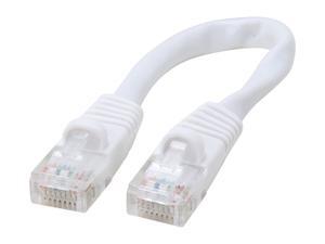 Coboc CY-CAT5E-0.5-WH 0.5ft. (6in.) 24AWG Snagless Cat 5e White Color 350MHz UTP Ethernet Stranded Copper Patch cord /Molded Network lan Cable Coboc CY-CAT5E-0.5-WH 0.5ft. (6in.) 24AWG Snagless Cat 5e White Color 350MHz UTP Ethernet Stranded Copper Patch cord /Molded Network lan Cable