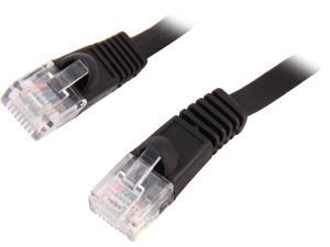 Coboc CY-CAT6-10-Black 10ft. 32AWG Cat 6 Black Color 550MHz UTP Flat Ethernet Stranded Copper Patch cord /Molded Network lan Cable Coboc CY-CAT6-10-Black 10ft. 32AWG Cat 6 Black Color 550MHz UTP Flat Ethernet Stranded Copper Patch cord /Molded Network lan Cable