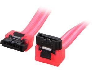 Coboc Model SC-SATA3-10-LL-RD-90 10" 90 Degree to 180 Degree SATA III 6Gb/s Data Cable w/Latch,UV Red Coboc Model SC-SATA3-10-LL-RD-90 10" 90 Degree to 180 Degree SATA III 6Gb/s Data Cable w/Latch,UV Red