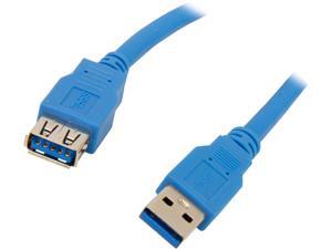 Coboc CY-U3-AAMF-3-BL 3ft SuperSpeed 5Gbps USB 3.0 A Male to A Female Extension Cable,Gold Plated,Blue,M-F Coboc CY-U3-AAMF-3-BL 3ft SuperSpeed 5Gbps USB 3.0 A Male to A Female Extension Cable,Gold Plated,Blue,M-F