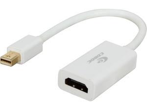 Coboc CL-AD-MDP2HD-6-WH Mini DP DisplayPort to HDMI Passive Video Adapter Converter w/5.1 Channel Audio support Coboc CL-AD-MDP2HD-6-WH Mini DP DisplayPort to HDMI Passive Video Adapter Converter w/5.1 Channel Audio support