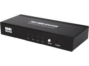 Coboc HA-HMSPL-1X4 4 Ports 1 x 4 HDMI Amplified Powered Splitter/Signal Distributor w/ 3D HDCP 1080P Support Coboc HA-HMSPL-1X4 4 Ports 1 x 4 HDMI Amplified Powered Splitter/Signal Distributor w/ 3D HDCP 1080P Support