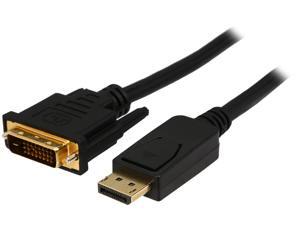 Coboc CL-DP2DVI-6-BK 6 ft. 28AWG DisplayPort Male to DVI-D(24+1) Male Passive Adapter Converter Cable, Gold Plated, Black -DP to DVI - 1920 x 1200 Resolution Coboc CL-DP2DVI-6-BK 6 ft. 28AWG DisplayPort Male to DVI-D(24+1) Male Passive Adapter Converter Cable, Gold Plated, Black -DP to DVI - 1920 x 1200 Resolution