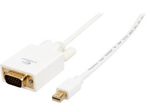 Coboc CL-MDP2VGA-6-WH 6 ft. Mini DisplayPort (Thunderbolt Compatible) to VGA Active Adatper Converter, Gold Plated, mDP to VGA - 1920 x 1200 Resolution - White Coboc CL-MDP2VGA-6-WH 6 ft. Mini DisplayPort (Thunderbolt Compatible) to VGA Active Adatper Converter, Gold Plated, mDP to VGA - 1920 x 1200 Resolution - White
