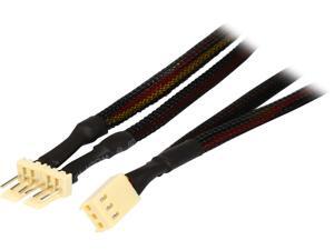 Coboc TX3SPL2-6 6.1 in. Sleeved 6 inch 1 to Two(2) x 3-pin TX3 Fan Power Splitter Cable Coboc TX3SPL2-6 6.1 in. Sleeved 6 inch 1 to Two(2) x 3-pin TX3 Fan Power Splitter Cable