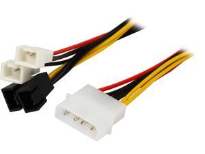 Coboc LP44TX3-6 6.1 in. 4-pin Molex LP4 to 3-pin TX3 Multi-Fan Power Adapter Converter Cable,2x5V/2x12V Male to Male Coboc LP44TX3-6 6.1 in. 4-pin Molex LP4 to 3-pin TX3 Multi-Fan Power Adapter Converter Cable,2x5V/2x12V Male to Male