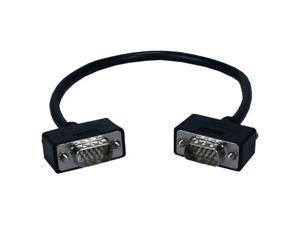 QVS CC388M1-01 1 ft. High Performance UltraThin HD15 Tri-Shield Fully-Wired Cable with Interchangeable Mounting QVS CC388M1-01 1 ft. High Performance UltraThin HD15 Tri-Shield Fully-Wired Cable with Interchangeable Mounting