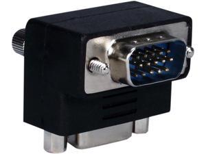QVS VGA HD15 Down-Angle Male to Female Video Adaptor QVS VGA HD15 Down-Angle Male to Female Video Adaptor