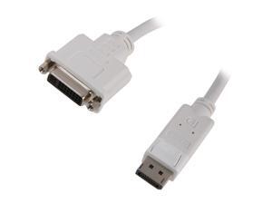 Nippon Labs DP-DVI-25MF 9.84 in. DP DisplayPort Male to DVI-D Female Adapter Cable, White Nippon Labs DP-DVI-25MF 9.84 in. DP DisplayPort Male to DVI-D Female Adapter Cable, White