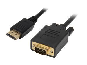 Nippon Labs DP-VGA-10 10 ft. DP DisplayPort Male to VGA Male 28 AWG Adapter Cable, Black Nippon Labs DP-VGA-10 10 ft. DP DisplayPort Male to VGA Male 28 AWG Adapter Cable, Black