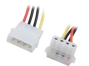 Nippon Labs POW-04208-RA 8" Molex 5.25 Male to Female Power Supply Adapter Cable Nippon Labs POW-04208-RA 8" Molex 5.25 Male to Female Power Supply Adapter Cable