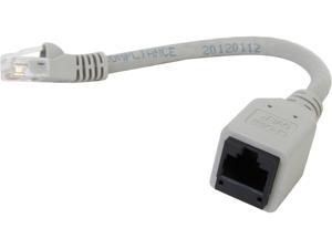 Nippon Labs AD-X6-X02-MF 7.5" RJ45 CAT 6 Male to Female Ethernet Modular Crossover Adaptor, White Nippon Labs AD-X6-X02-MF 7.5" RJ45 CAT 6 Male to Female Ethernet Modular Crossover Adaptor, White