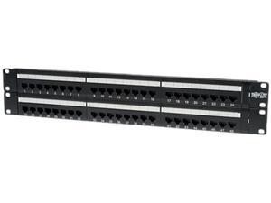 Tripp Lite 48-Port 2U Rackmount Cat6 110 Patch Panel 568B, RJ45 Ethernet (N252-048) Tripp Lite 48-Port 2U Rackmount Cat6 110 Patch Panel 568B, RJ45 Ethernet (N252-048)