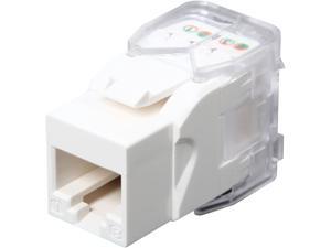 Tripp Lite Cat6/Cat5e 110 Style Toolless Keystone Jack 180 Degrees White TAA/GSA (N238-001-SH-TFA) Tripp Lite Cat6/Cat5e 110 Style Toolless Keystone Jack 180 Degrees White TAA/GSA (N238-001-SH-TFA)