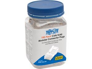 Tripp Lite Cat6 RJ45 Modular Plug for Round Stranded UTP Conductor 4-Pair, 100 Pack (N230-100-STR) Tripp Lite Cat6 RJ45 Modular Plug for Round Stranded UTP Conductor 4-Pair, 100 Pack (N230-100-STR)