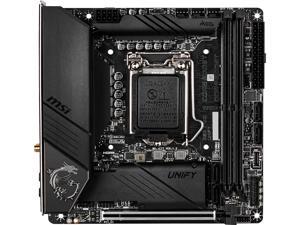 MSI MEG Z490I UNIFY LGA 1200 Intel Z490 SATA 6Gb/s Mini ITX Intel Motherboard MSI MEG Z490I UNIFY LGA 1200 Intel Z490 SATA 6Gb/s Mini ITX Intel Motherboard