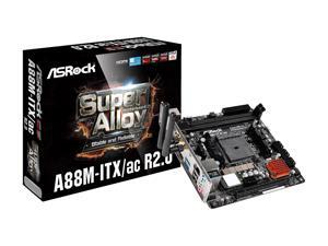 ASRock A88M-ITX/ac R2.0 FM2+ / FM2 AMD A88X (Bolton D4) SATA 6Gb/s USB 3.0 HDMI Mini ITX Motherboards - AMD ASRock A88M-ITX/ac R2.0 FM2+ / FM2 AMD A88X (Bolton D4) SATA 6Gb/s USB 3.0 HDMI Mini ITX Motherboards - AMD