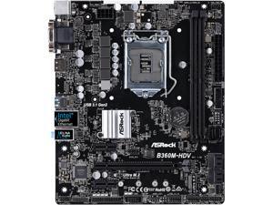 ASRock B360M-HDV LGA 1151 (300 Series) Intel B360 HDMI SATA 6Gb/s USB 3.1 Micro ATX Intel Motherboard ASRock B360M-HDV LGA 1151 (300 Series) Intel B360 HDMI SATA 6Gb/s USB 3.1 Micro ATX Intel Motherboard