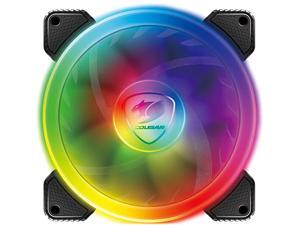 Cougar Hydraulic Vortex RGB SPB 120 mm PMW HDB Cooling Fan with addressable RGB and Omnidirectional Lighting - CF-V12SPB-RGB Cougar Hydraulic Vortex RGB SPB 120 mm PMW HDB Cooling Fan with addressable RGB and Omnidirectional Lighting - CF-V12SPB-RGB