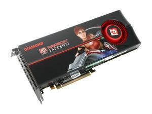 DIAMOND Radeon HD 5870 DirectX 11 5870PE52GOC 2GB 256-Bit GDDR5 PCI Express 2.0 x16 CrossFireX Support Eyefinity 6 Edition Video Card DIAMOND Radeon HD 5870 DirectX 11 5870PE52GOC 2GB 256-Bit GDDR5 PCI Express 2.0 x16 CrossFireX Support Eyefinity 6 Edition Video Card