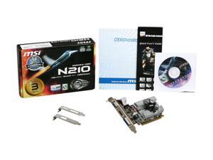 MSI GeForce 210 DirectX 10.1 N210-MD1G/D3 1GB 64-Bit DDR3 PCI Express 2.0 x16 HDCP Ready Low Profile Ready Video Card MSI GeForce 210 DirectX 10.1 N210-MD1G/D3 1GB 64-Bit DDR3 PCI Express 2.0 x16 HDCP Ready Low Profile Ready Video Card