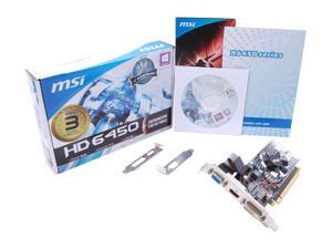 MSI Radeon HD 6450 DirectX 11 R6450-MD1GD3/LP 1GB 64-Bit DDR3 PCI Express 2.1 x16 HDCP Ready Low Profile Ready Video Card MSI Radeon HD 6450 DirectX 11 R6450-MD1GD3/LP 1GB 64-Bit DDR3 PCI Express 2.1 x16 HDCP Ready Low Profile Ready Video Card