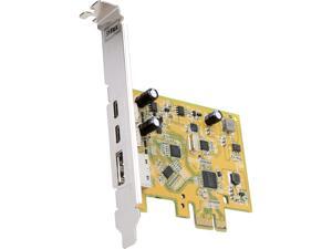 SUNIX USB 3.1 10G & DisplayPort Alt-Mode PCI Express Host Card with Dual USB Type-C Receptacles (Gen2) Model UPD2018 SUNIX USB 3.1 10G & DisplayPort Alt-Mode PCI Express Host Card with Dual USB Type-C Receptacles (Gen2) Model UPD2018