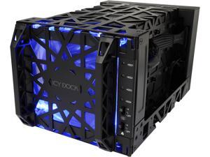 ICY DOCK 4 Bay USB 3.0/ eSATA External HDD Enclosure with 120mm Cooling Fan - Black Vortex MB174U3S-4SB ICY DOCK 4 Bay USB 3.0/ eSATA External HDD Enclosure with 120mm Cooling Fan - Black Vortex MB174U3S-4SB