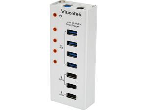 VisionTek Charge and Sync Aluminum USB 3.0 7 Port Hub (900725) VisionTek Charge and Sync Aluminum USB 3.0 7 Port Hub (900725)