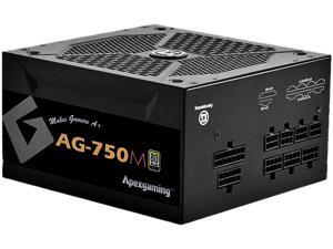 APEXGAMING AG Series Gaming Power Supply (AG-750M), 750W 80 Plus Gold Certified, Fully Modular, Active PFC, Continuous power 750W, Peak power 950W, 10 Year Warranty APEXGAMING AG Series Gaming Power Supply (AG-750M), 750W 80 Plus Gold Certified, Fully Modular, Active PFC, Continuous power 750W, Peak power 950W, 10 Year Warranty