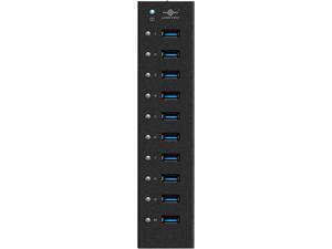 VANTEC UGT-AH110U3-BK 10-Port USB 3.0 Aluminum Hub with 12V/5A Premium Power Adapter VANTEC UGT-AH110U3-BK 10-Port USB 3.0 Aluminum Hub with 12V/5A Premium Power Adapter