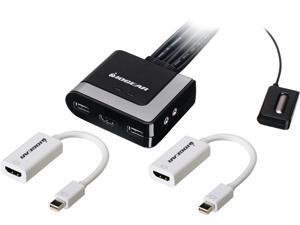 IOGEAR GCS62HMDPKIT 2-Port HDMI and Mini DisplayPort Cable KVM Kit with Audio IOGEAR GCS62HMDPKIT 2-Port HDMI and Mini DisplayPort Cable KVM Kit with Audio