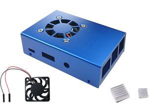 Micro Connectors Aluminum Raspberry Pi 3 Model B B+ Case with Fan and Heatsinks - Blue (RAS-PCS04-BL) Micro Connectors Aluminum Raspberry Pi 3 Model B B+ Case with Fan and Heatsinks - Blue (RAS-PCS04-BL)