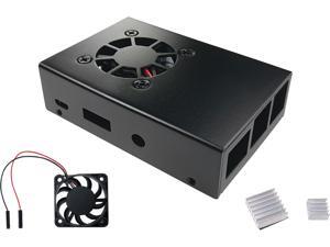Micro Connectors Aluminum Raspberry Pi 3 Model B B+ Case with Fan and Heatsinks - Black (RAS-PCS04-BK) Micro Connectors Aluminum Raspberry Pi 3 Model B B+ Case with Fan and Heatsinks - Black (RAS-PCS04-BK)