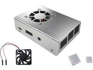 Micro Connectors Aluminum Raspberry Pi 3 Model B B+ Case with Fan and Heatsinks - Silver (RAS-PCS04-SL) Micro Connectors Aluminum Raspberry Pi 3 Model B B+ Case with Fan and Heatsinks - Silver (RAS-PCS04-SL)