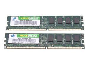 CORSAIR ValueSelect 1GB (2 x 512MB) 240-Pin DDR2 SDRAM DDR2 667 (PC2 5300) Desktop Memory Model VS1GBKIT667D2 CORSAIR ValueSelect 1GB (2 x 512MB) 240-Pin DDR2 SDRAM DDR2 667 (PC2 5300) Desktop Memory Model VS1GBKIT667D2