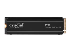 Crucial T700 GEN5 NVME SSD M.2 2280 W/ Heatsink 2TB PCI-Express 5.0 x4 TLC NAND² Internal Solid State Drive (SSD) CT2000T700SSD5