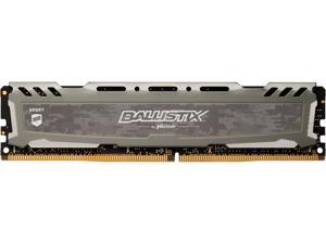Ballistix Sport LT 8GB Single DDR4 2400 MT/s (PC4-19200) SR x8 DIMM 288-Pin Memory - BLS8G4D240FSBK (Grey) Ballistix Sport LT 8GB Single DDR4 2400 MT/s (PC4-19200) SR x8 DIMM 288-Pin Memory - BLS8G4D240FSBK (Grey)