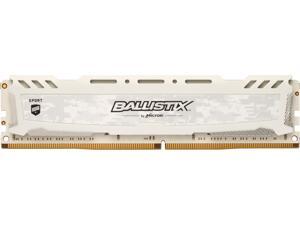Ballistix Sport LT 8GB Single DDR4 2666 MT/s (PC4-21300) DR x8 DIMM 288-Pin Memory - BLS8G4D26BFSC (White) Ballistix Sport LT 8GB Single DDR4 2666 MT/s (PC4-21300) DR x8 DIMM 288-Pin Memory - BLS8G4D26BFSC (White)