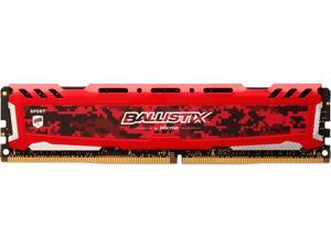 Ballistix Sport LT 8GB Single DDR4 2400 MT/s (PC4-19200) SR x8 DIMM 288-Pin Memory - BLS8G4D240FSEK (Red) Ballistix Sport LT 8GB Single DDR4 2400 MT/s (PC4-19200) SR x8 DIMM 288-Pin Memory - BLS8G4D240FSEK (Red)