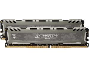 Ballistix Sport LT 16GB Kit (8GBx2) DDR4 2666 MT/s (PC4-21300) SR x8 DIMM 288-Pin - BLS2K8G4D26BFSBK (Gray) Ballistix Sport LT 16GB Kit (8GBx2) DDR4 2666 MT/s (PC4-21300) SR x8 DIMM 288-Pin - BLS2K8G4D26BFSBK (Gray)