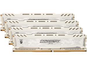 Ballistix Sport LT 16GB Kit (4GBx4) DDR4 2666 MT/s (PC4-21300) SR x8 DIMM 288-Pin - BLS4K4G4D26BFSC (White) Ballistix Sport LT 16GB Kit (4GBx4) DDR4 2666 MT/s (PC4-21300) SR x8 DIMM 288-Pin - BLS4K4G4D26BFSC (White)