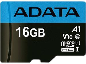 ADATA 16GB Premier microSDHC UHS-I / Class 10 V10 A1 Memory Card with SD Adapter, Speed Up to 100MB/s (AUSDH16GUICL10A1-RA1) ADATA 16GB Premier microSDHC UHS-I / Class 10 V10 A1 Memory Card with SD Adapter, Speed Up to 100MB/s (AUSDH16GUICL10A1-RA1)