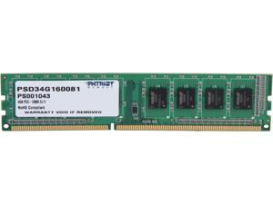 Patriot Signature Line 4GB 240-Pin DDR3 SDRAM DDR3 1600 (PC3 12800) Desktop Memory Model PSD34G160081 Patriot Signature Line 4GB 240-Pin DDR3 SDRAM DDR3 1600 (PC3 12800) Desktop Memory Model PSD34G160081