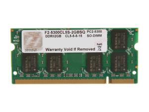 G.SKILL 2GB 200-Pin DDR2 SO-DIMM DDR2 667 (PC2 5300) Laptop Memory Model F2-5300CL5S-2GBSQ G.SKILL 2GB 200-Pin DDR2 SO-DIMM DDR2 667 (PC2 5300) Laptop Memory Model F2-5300CL5S-2GBSQ