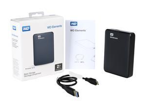 WD 2TB Elements Portable Hard Drive USB 3.0 Model WDBU6Y0020BBK-EESN Black WD 2TB Elements Portable Hard Drive USB 3.0 Model WDBU6Y0020BBK-EESN Black